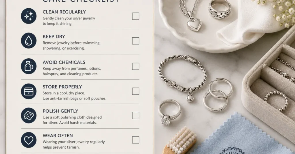 Sterling Silver Care Checklist 