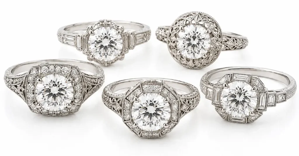 Diamond Engagement Rings - Retro