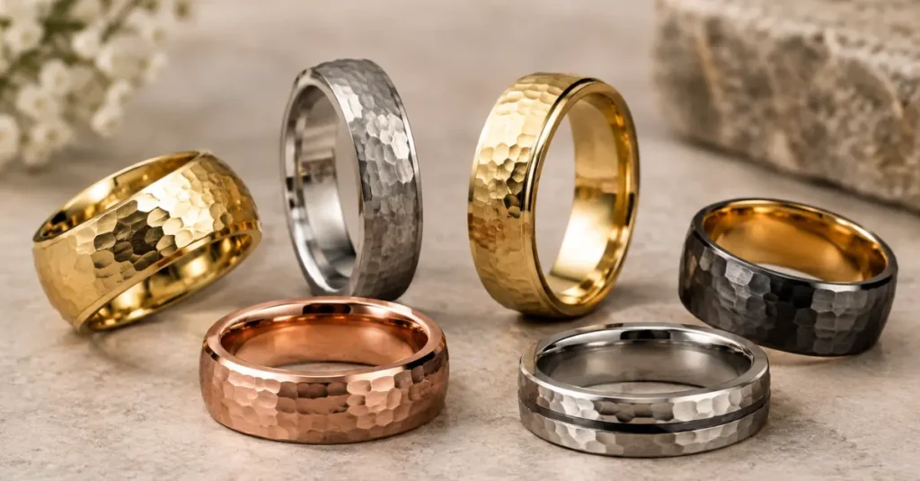 Hammered Wedding Rings